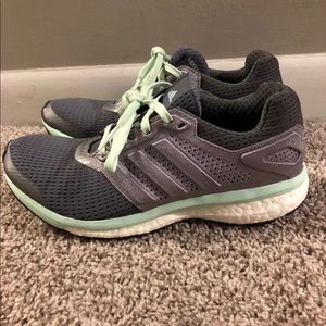 Adidas Boost Running Shoes (Grey/ Teal)